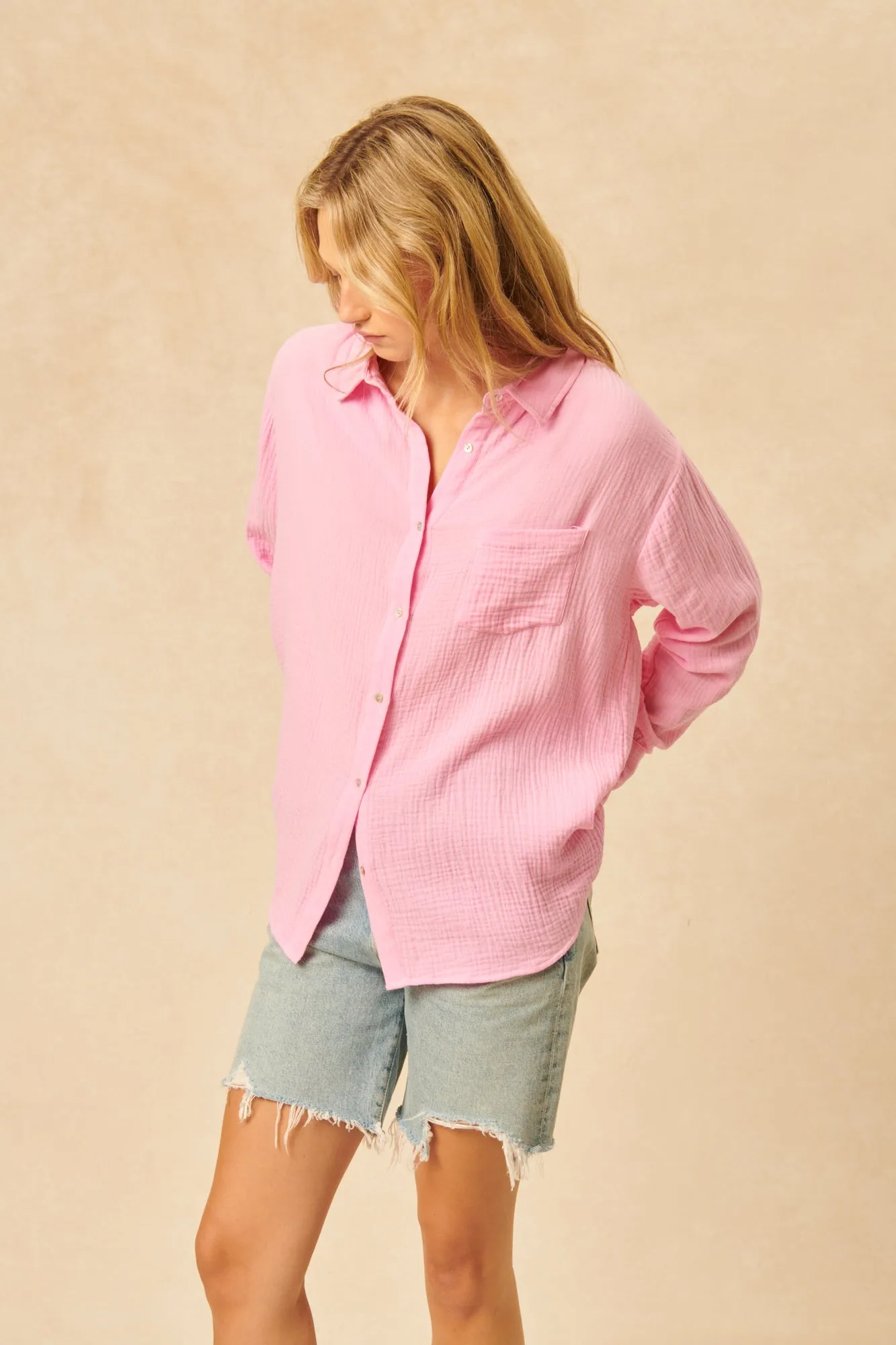Wyatt Button Up Top - Orchid | John   Jenn