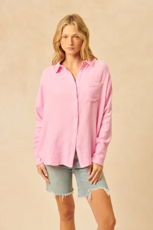Wyatt Button Up Top - Orchid | John   Jenn